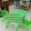 Bàn nhựa đúc chữ nhật cho bé hàng Việt Nam cao cấp Đạt Phương